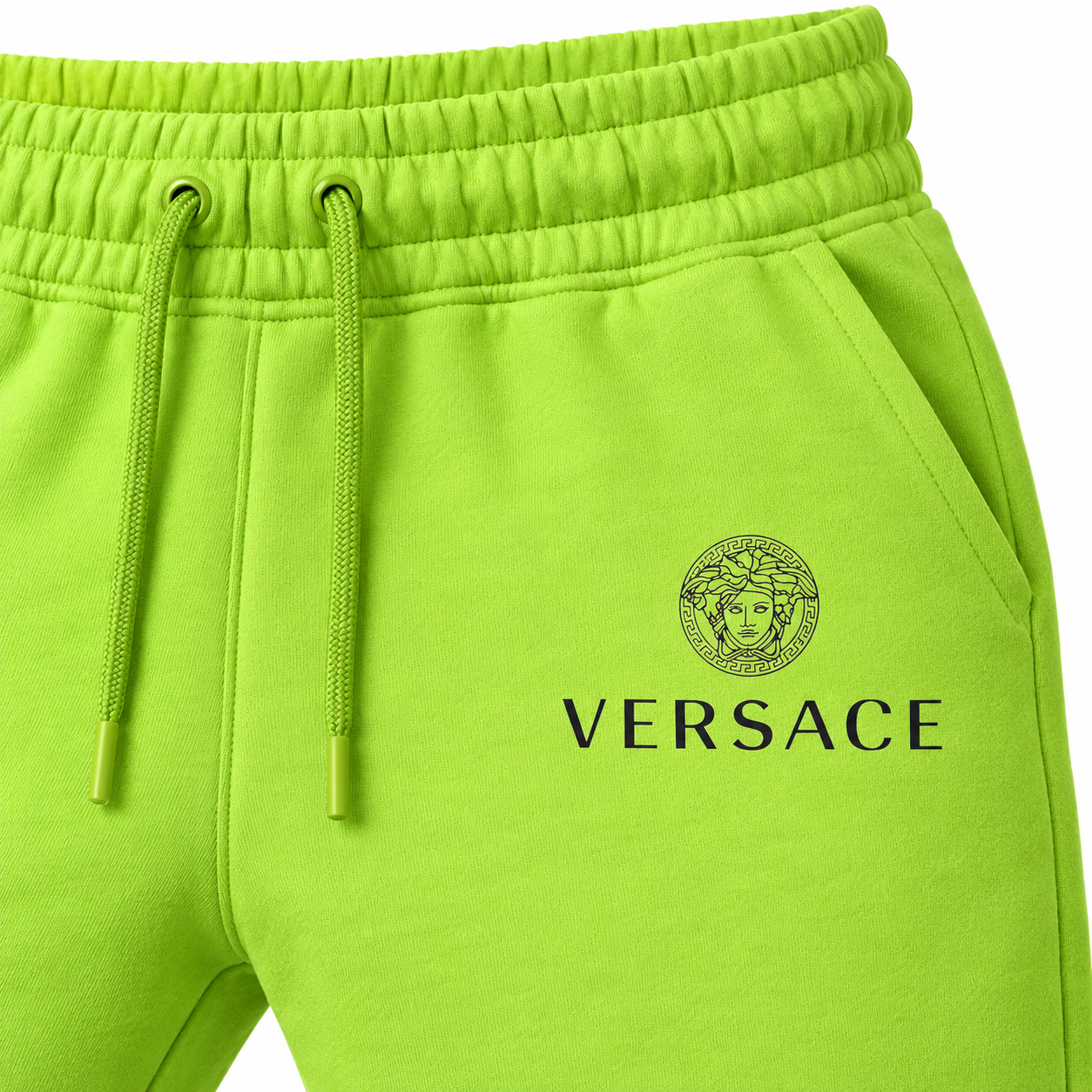 Men's Versace Sweatpants | Color: Lime Green | Image 4