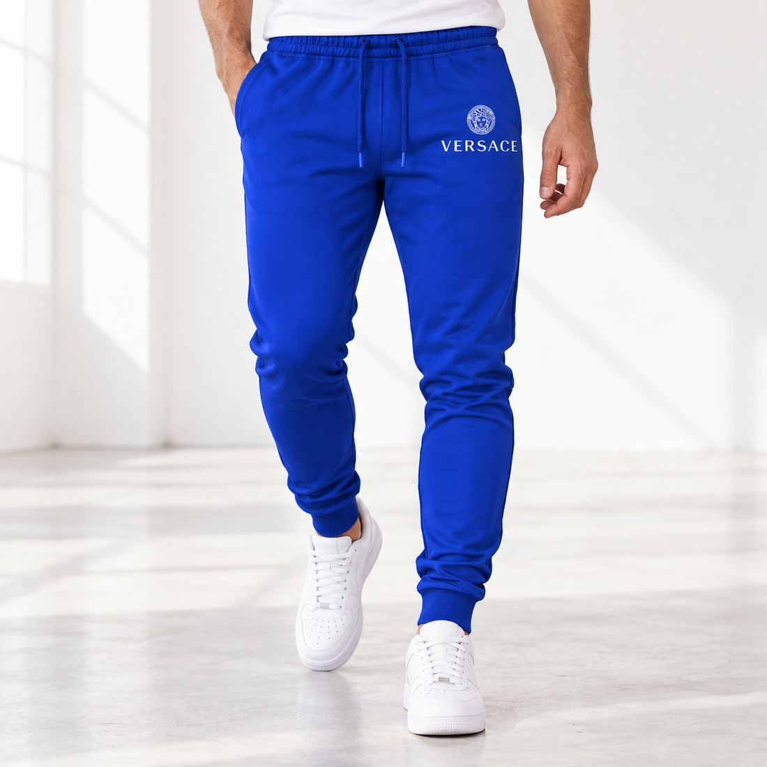Men's Versace Sweatpants | Color: Royal Blue | Image 2