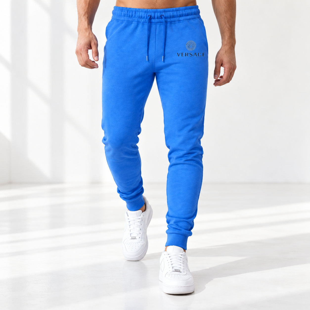 Men's Versace Sweatpants | Color: Azure | Image 2