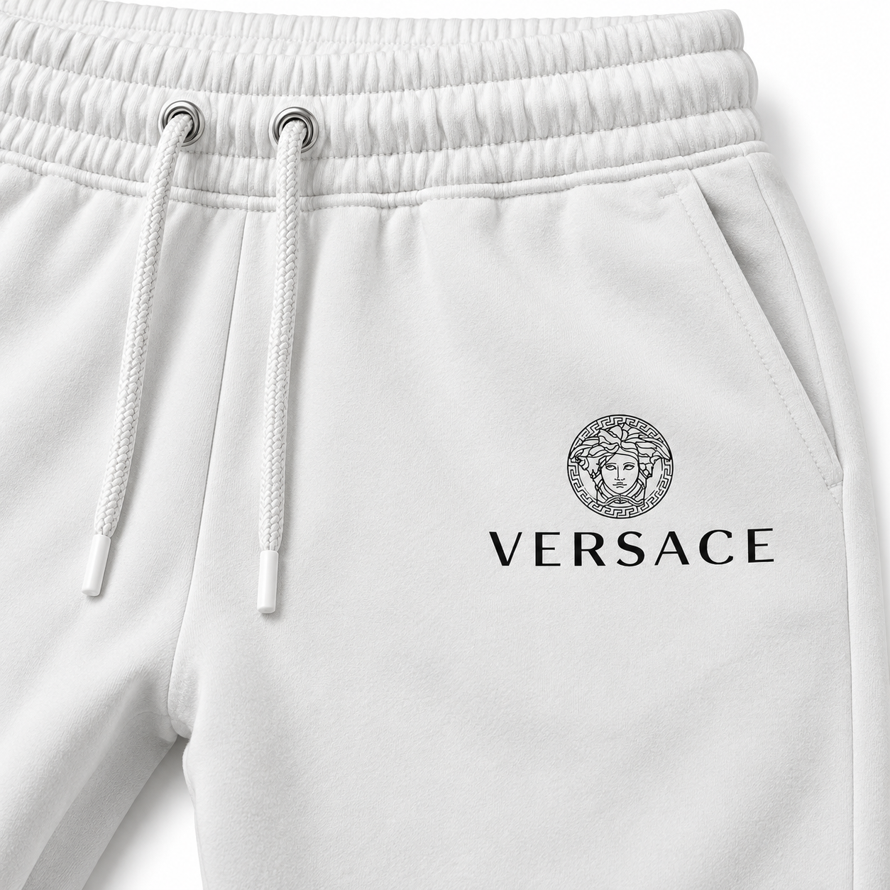 Men's Versace Sweatpants | Color: White | Image 4