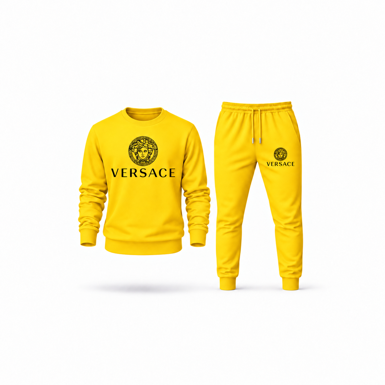 Men's Versace Sweatshirt Joggers Set | Color: Yellow | Main