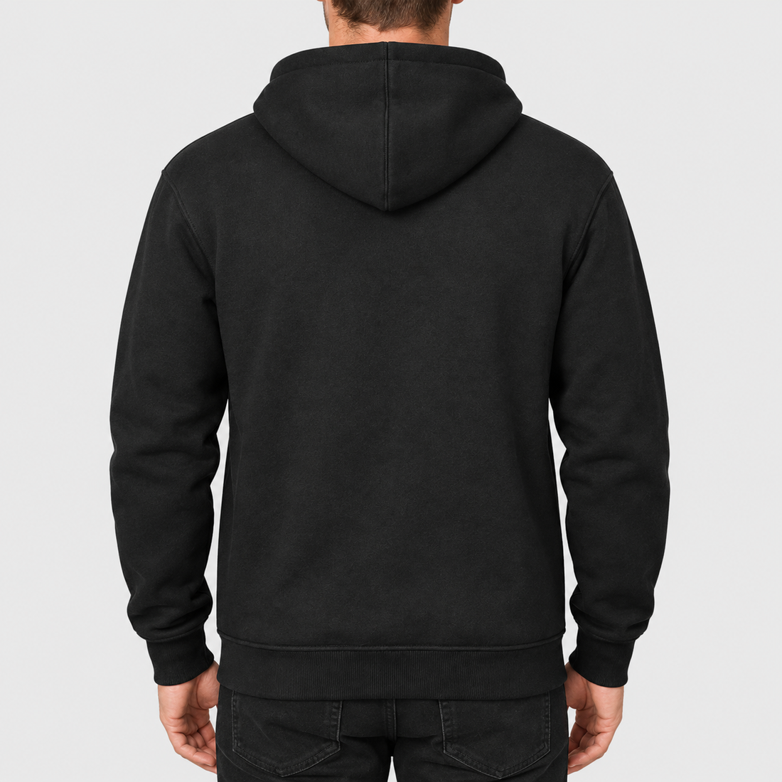 Men's Versace Zipper Hoodie | Color: Black | View 4