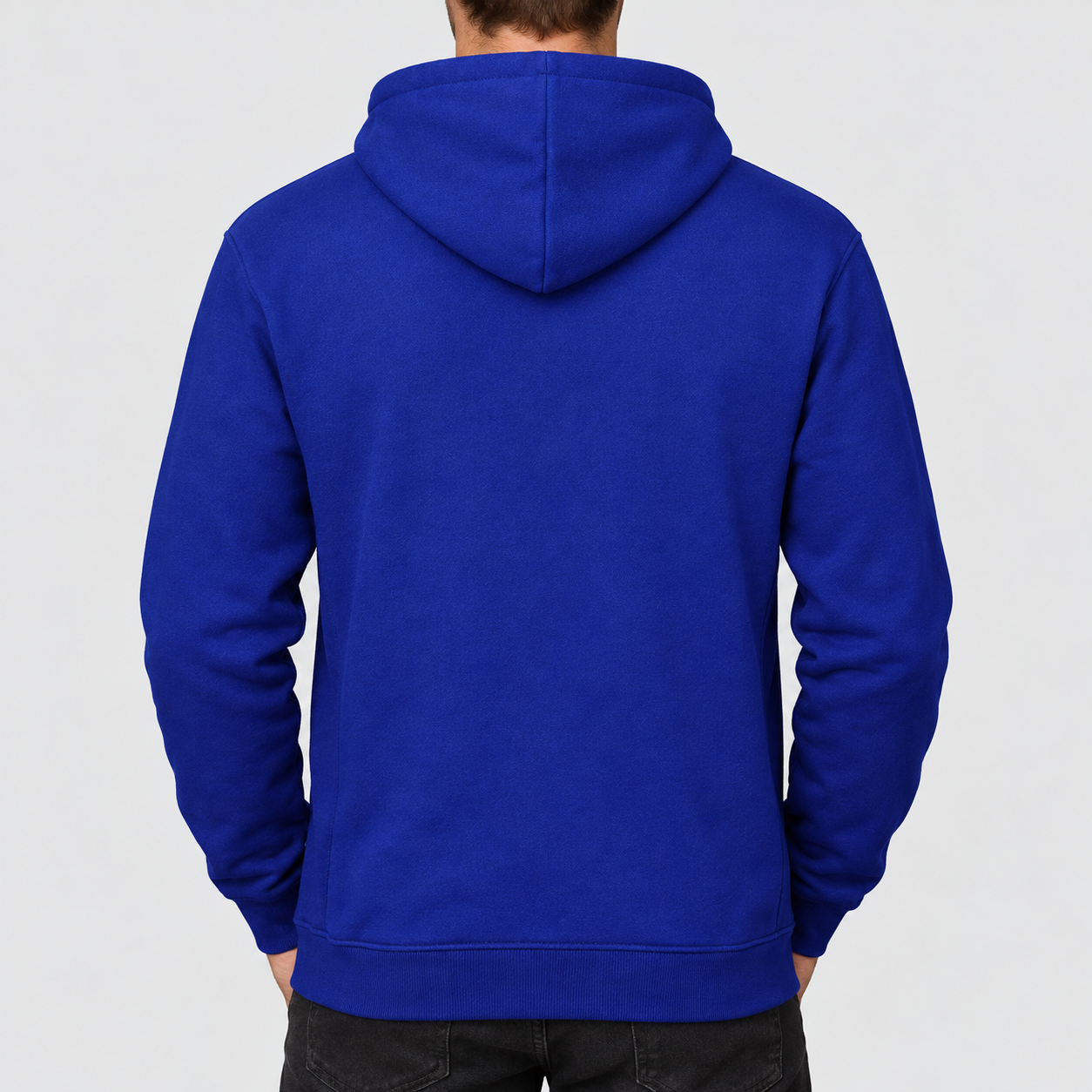 Men's Versace Zipper Hoodie | Color: Blue | View 4
