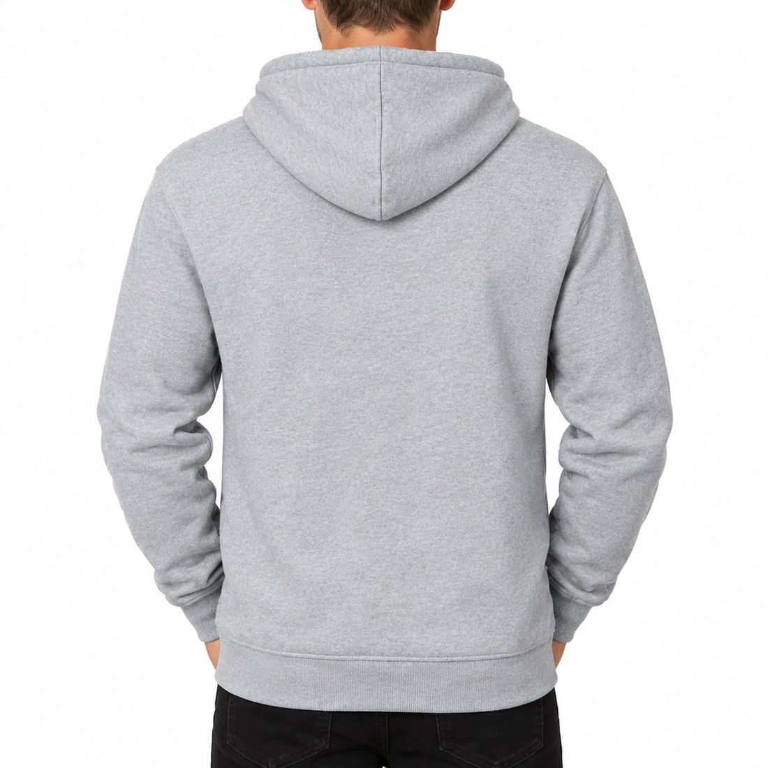 Men's Versace Zipper Hoodie | Color: Grey | View 4