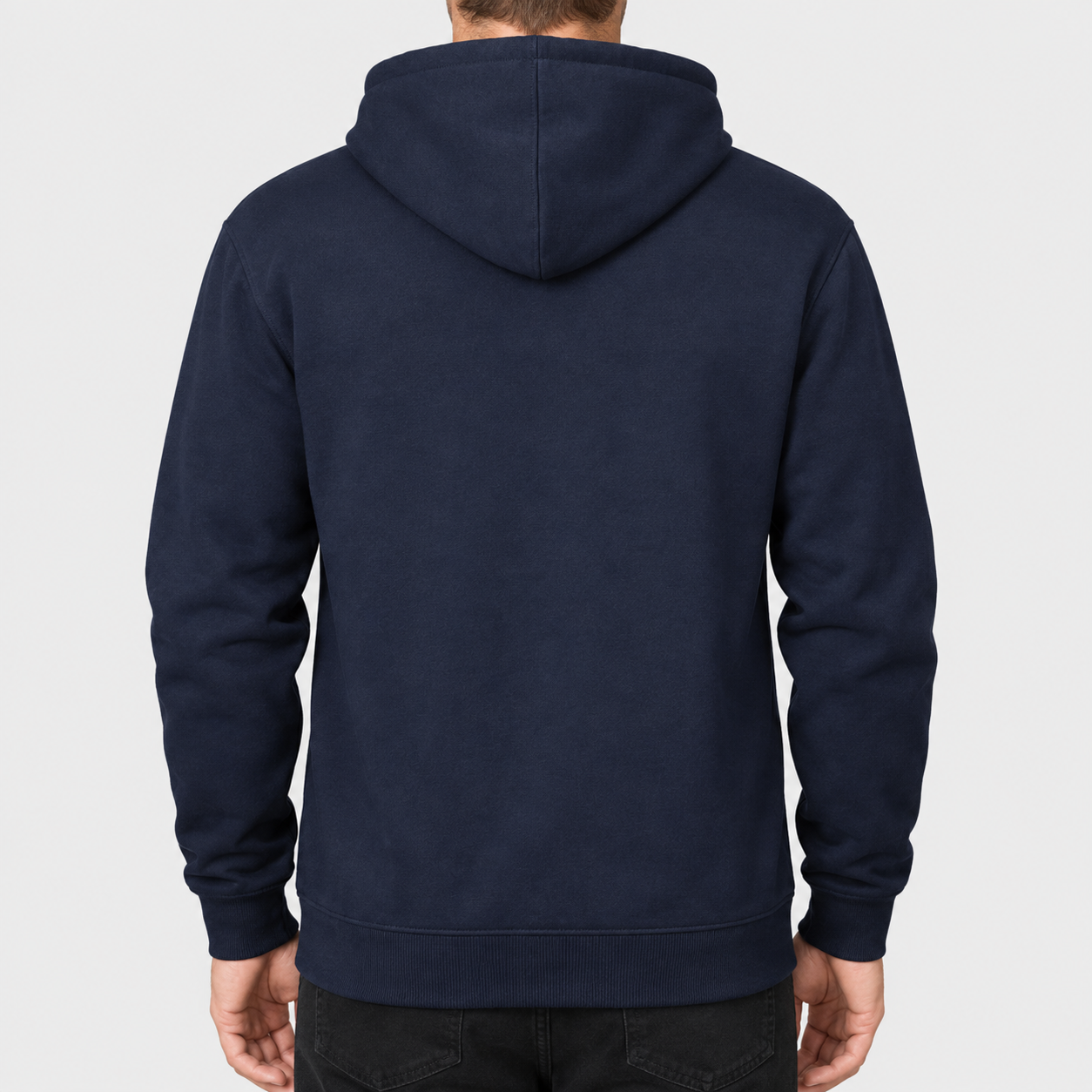 Men's Versace Zipper Hoodie | Color: Navy | View 4