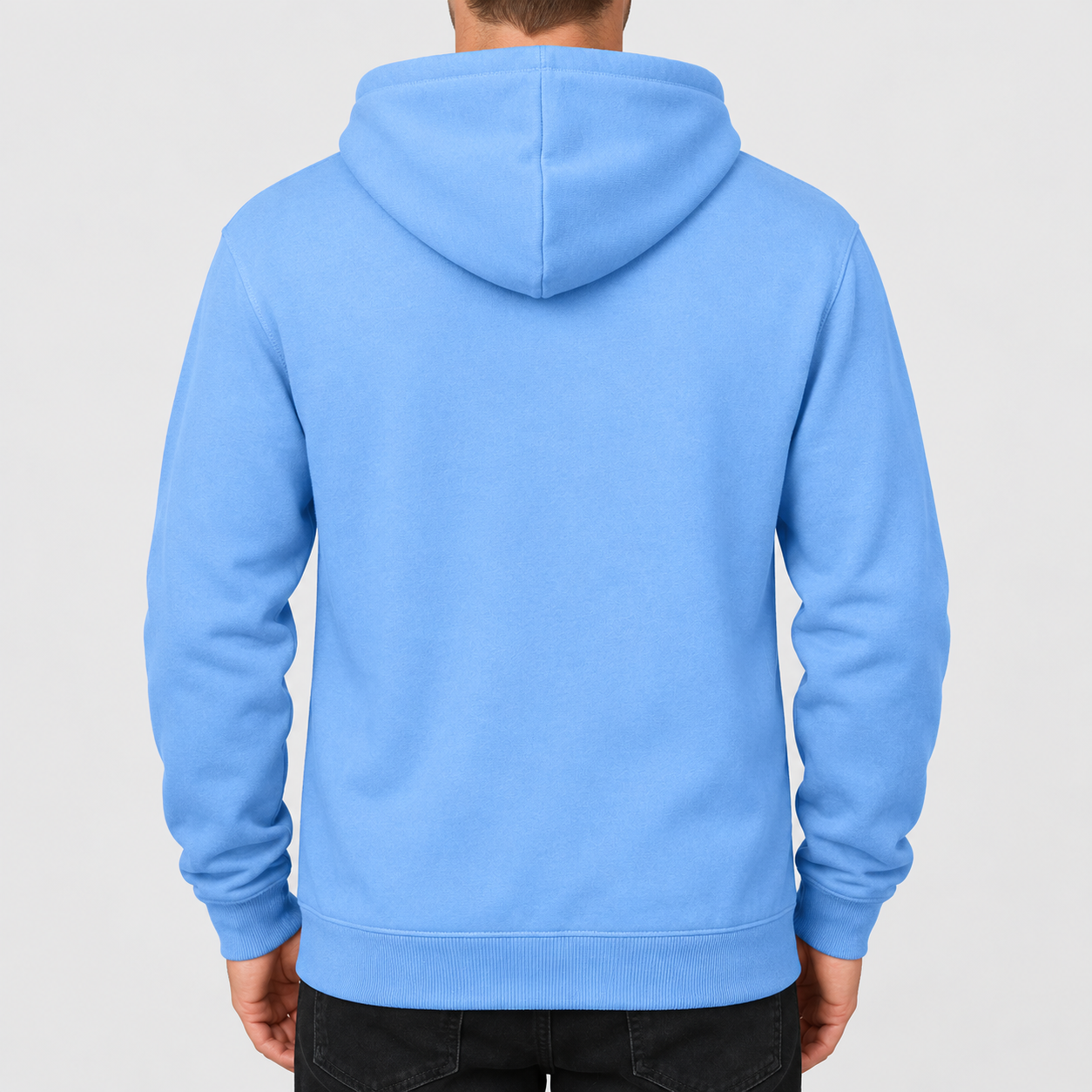 Men's Versace Zipper Hoodie | Color: Sky Blue | View 4