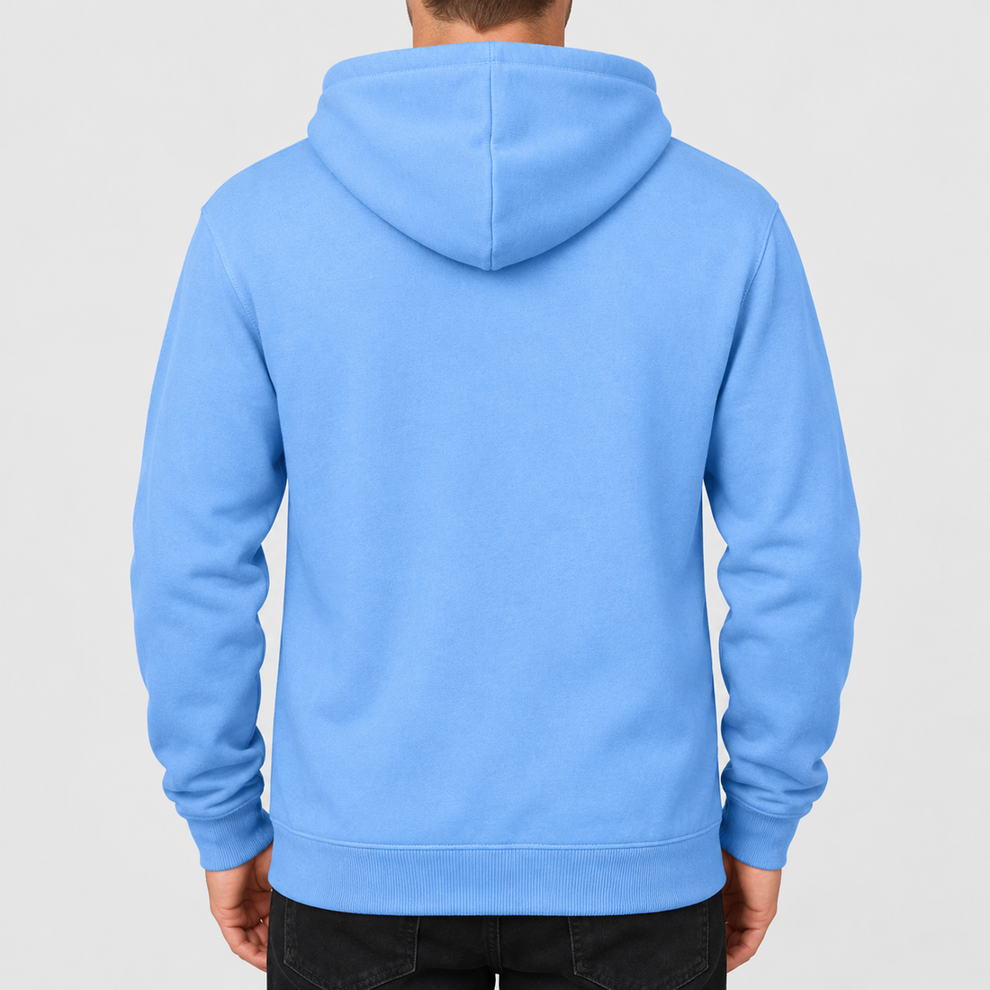 Men's Versace Zipper Hoodie | Color: Sky Blue | View 4