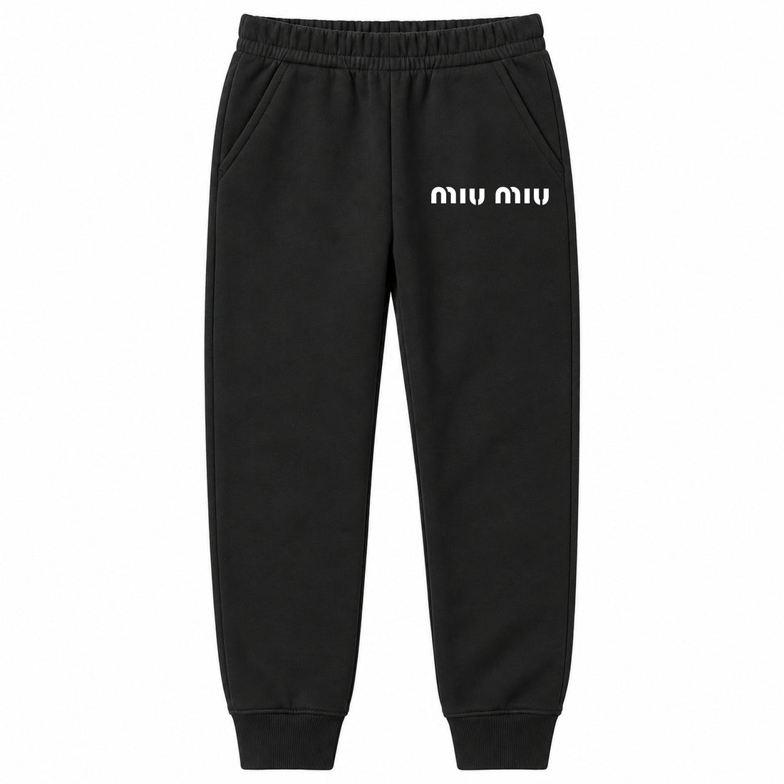 Miu Miu youth jogger sweatpants, Black, Youth Large ages 10–12
