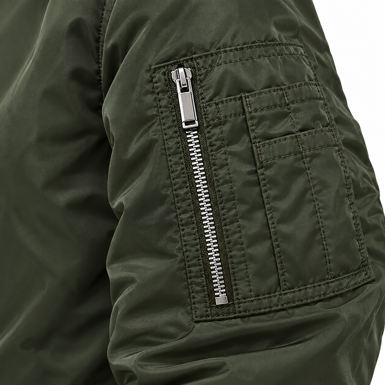 Men's Miu Miu Lightweight Bomber Jacket | Color: Army Green | Image 5