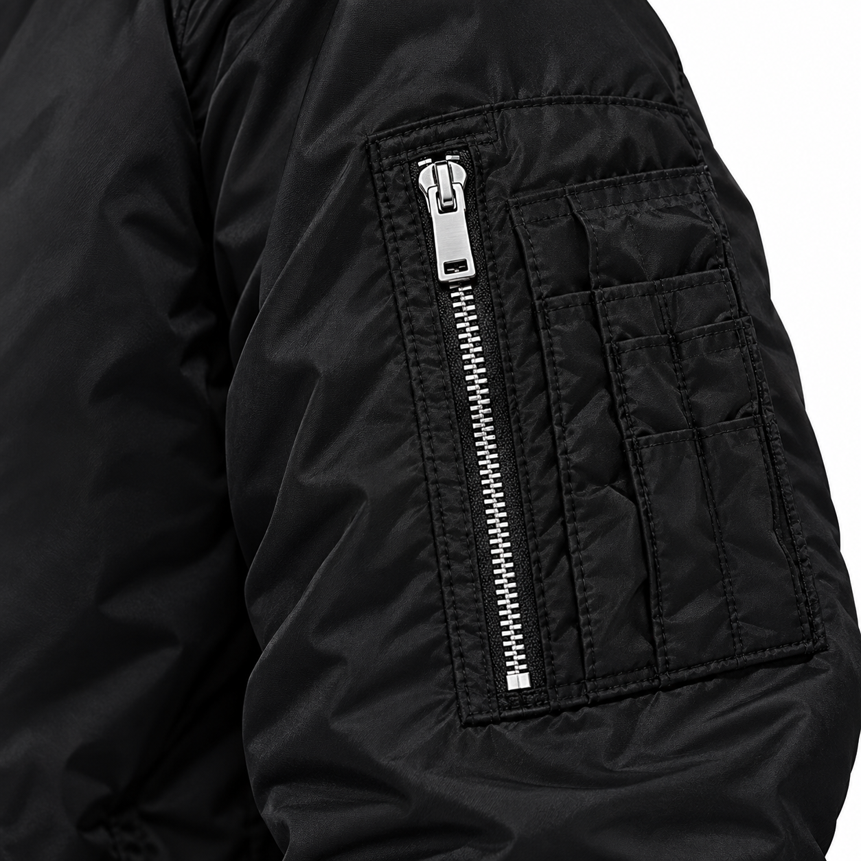 Men's Miu Miu Lightweight Bomber Jacket | Color: Black | Image 5