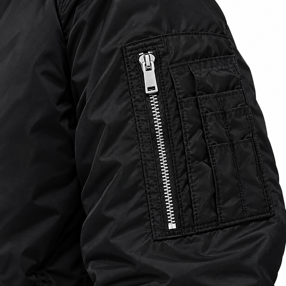 Men's Miu Miu Lightweight Bomber Jacket | Color: Black | Image 5