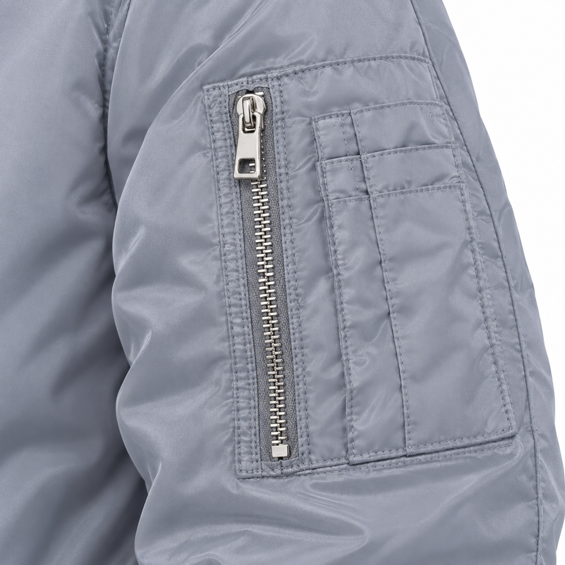 Men's Miu Miu Lightweight Bomber Jacket | Color: Grey | Image 5