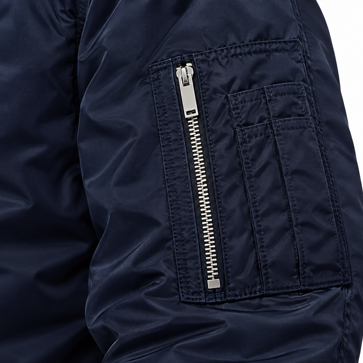 Men's Miu Miu Lightweight Bomber Jacket | Color: Navy | Image 5