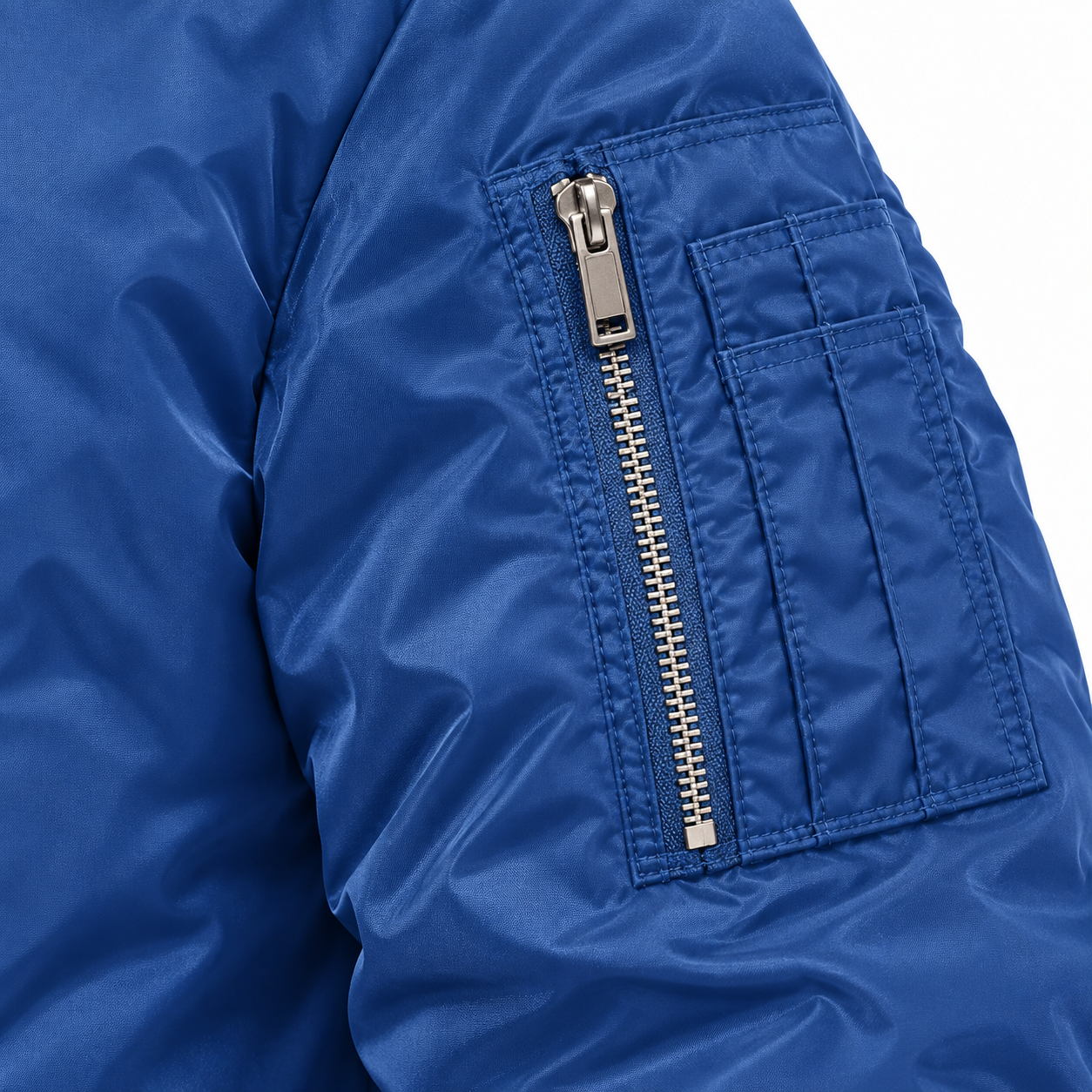 Men's Miu Miu Lightweight Bomber Jacket | Color: Royal Blue | Image 5