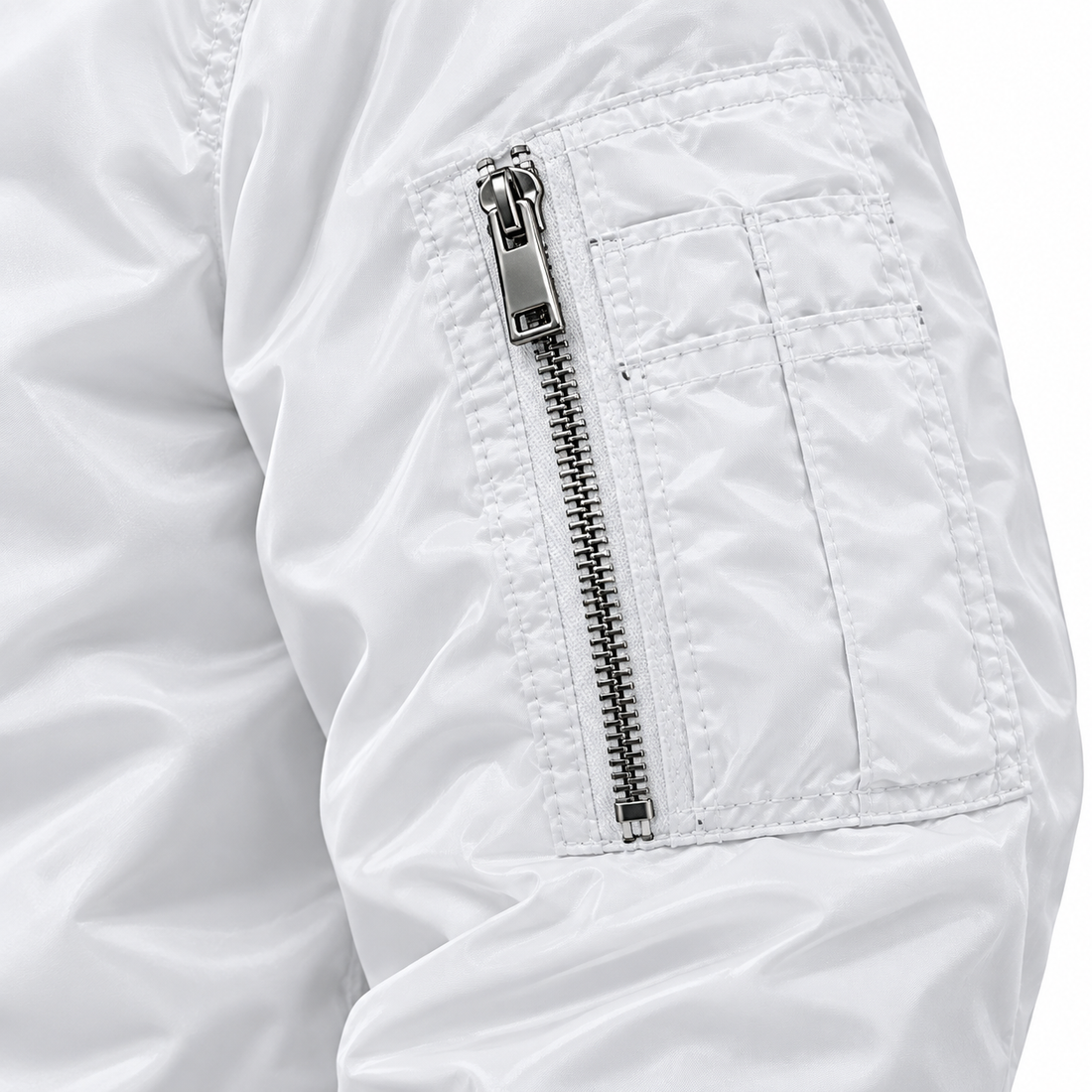 Men's Miu Miu Lightweight Bomber Jacket | Color: White | Image 5