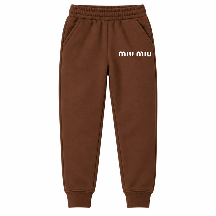 Miu Miu youth jogger sweatpants, Brown, Youth Large ages 10–12