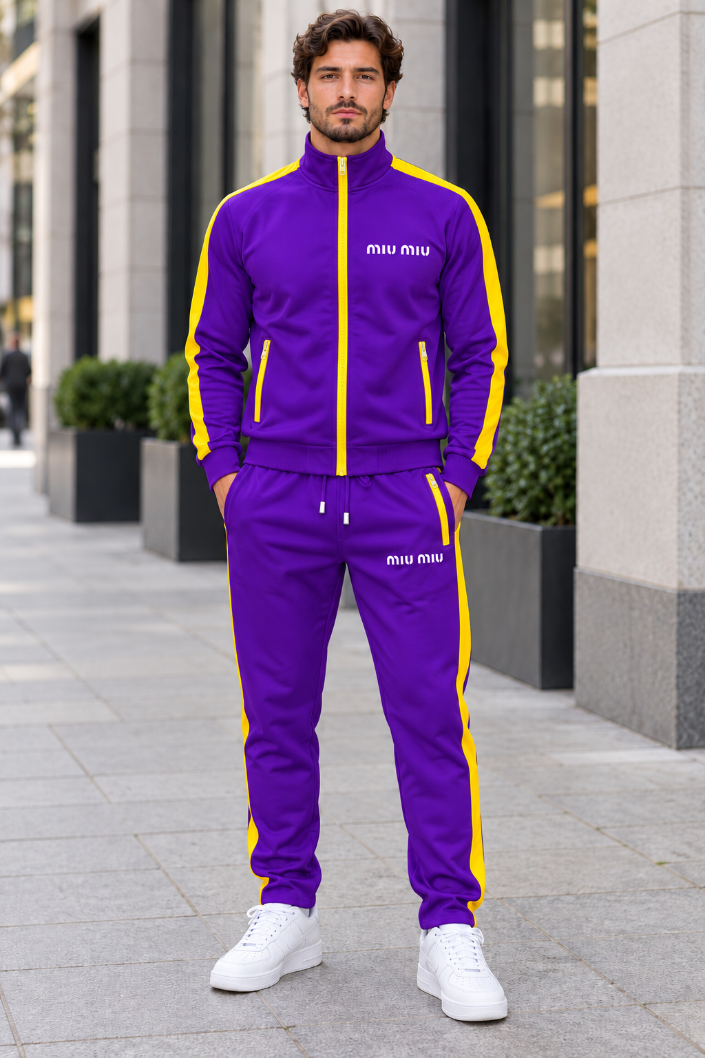 Men's Miu Miu Dri-Fit TrackSuit | Color: Purple | Image 1