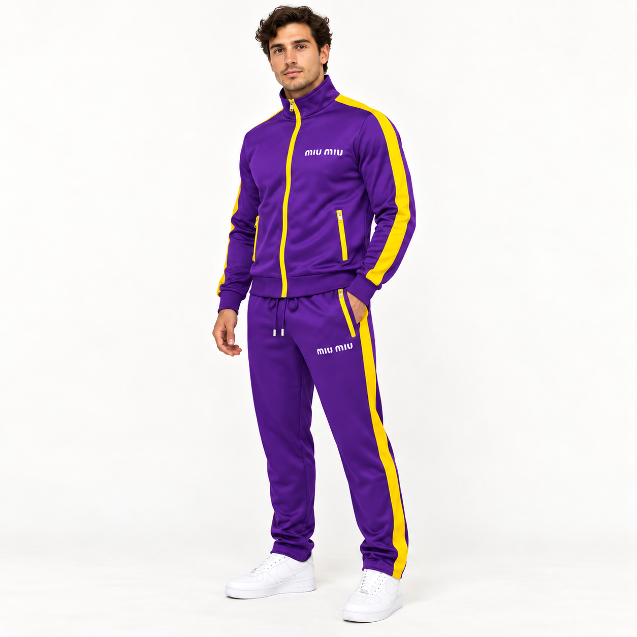 Men's Miu Miu Dri-Fit TrackSuit | Color: Purple | Image 2