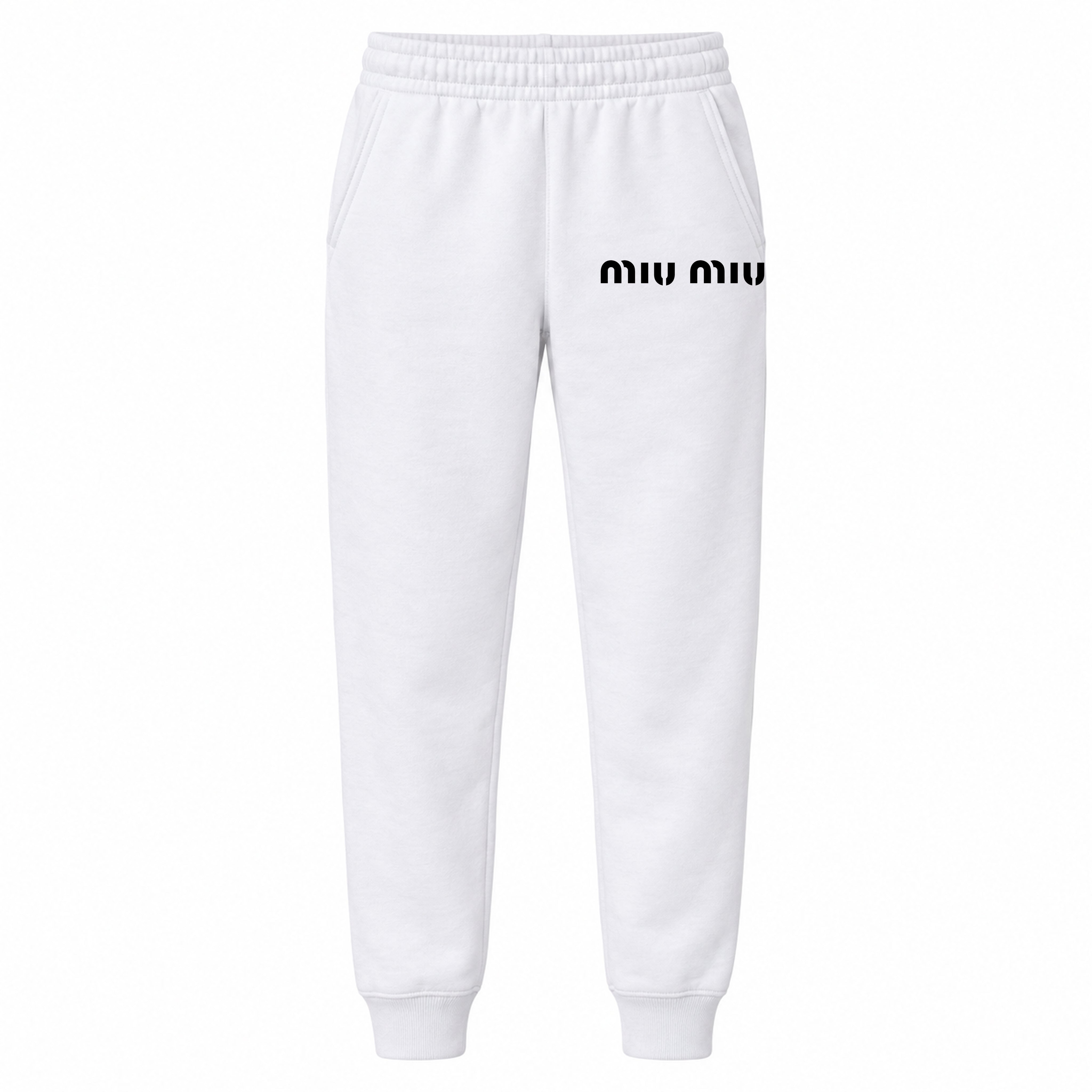 Miu Miu youth jogger sweatpants, White, Youth Large ages 10–12