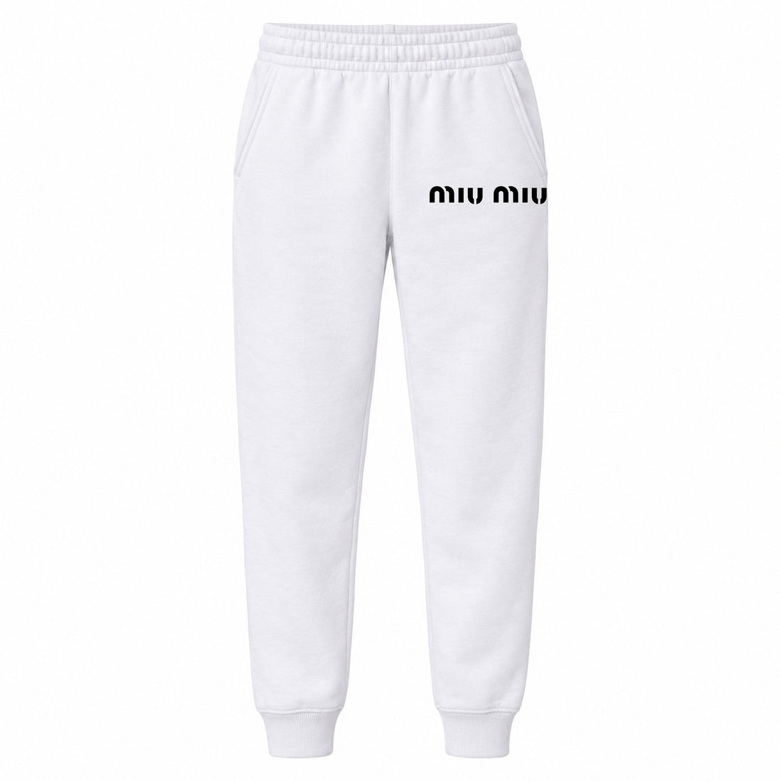 Miu Miu youth jogger sweatpants, White, Youth Large ages 10–12