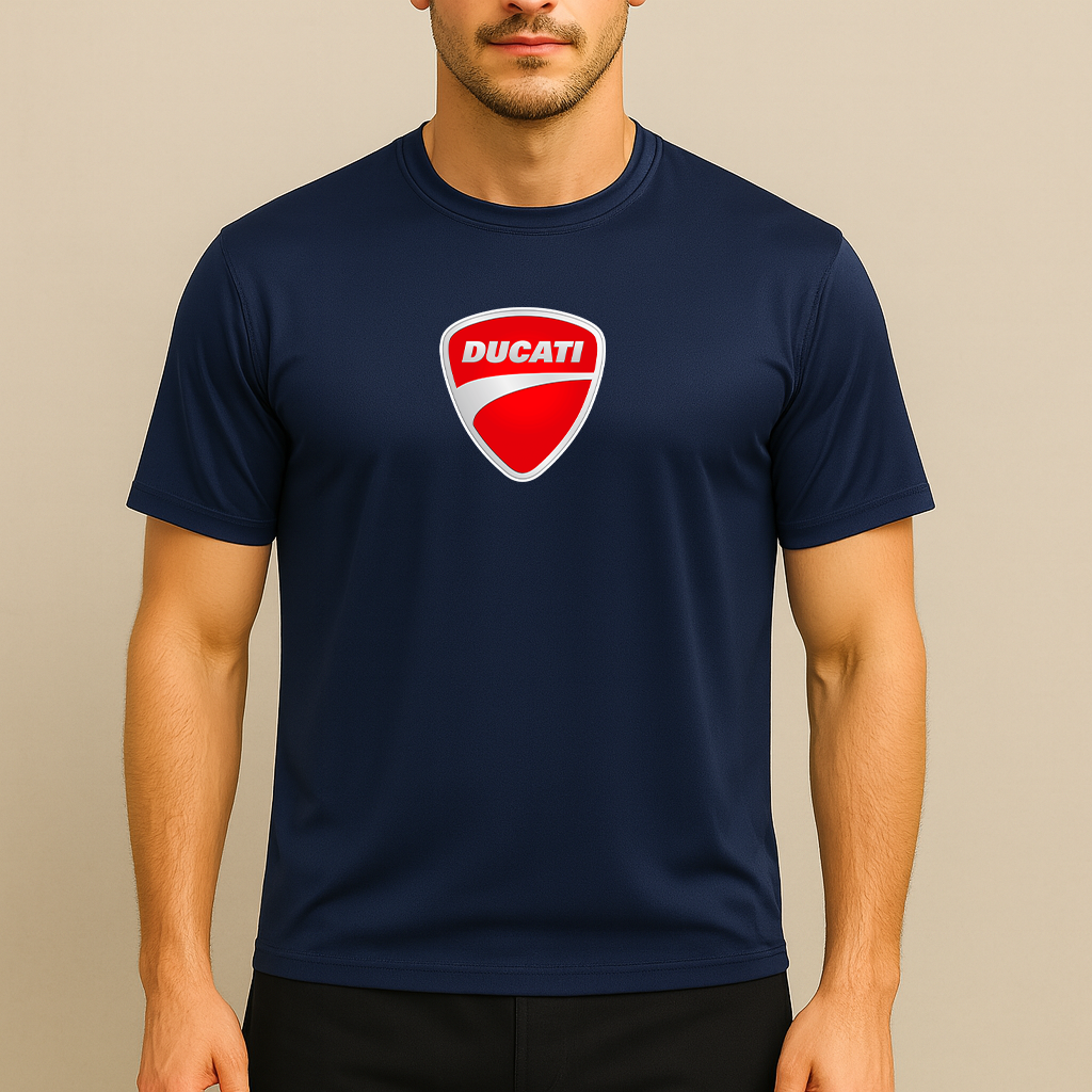 Men’s Ducati Motorcycle Car Polyester T-Shirt