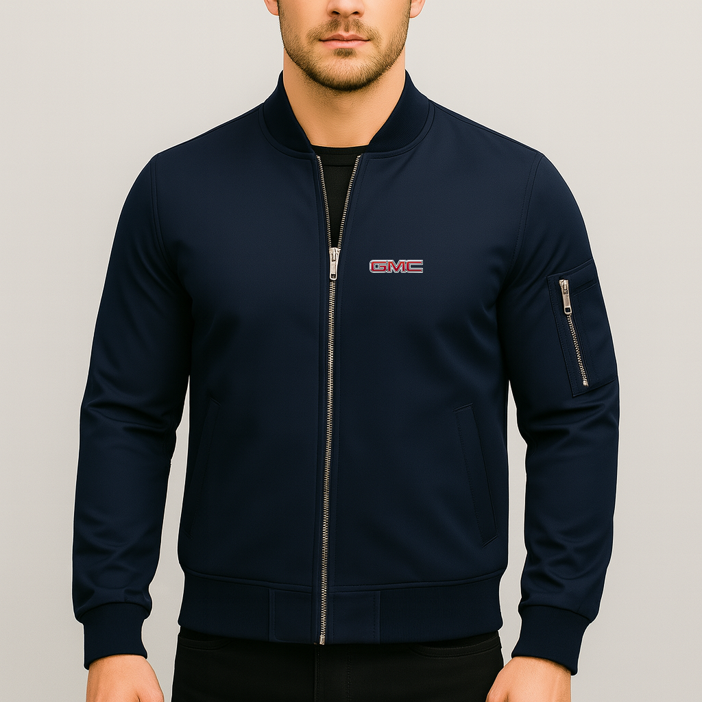 Men’s GMC Car Lightweight Bomber Jacket Windbreaker Softshell Varsity Jacket Coat