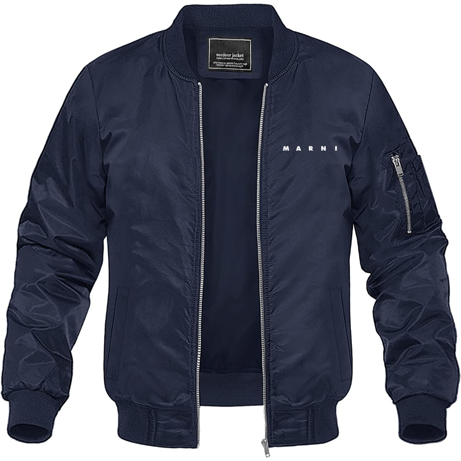 Men's Marni Lightweight Bomber Jacket Windbreaker Softshell Varsity Jacket Coat