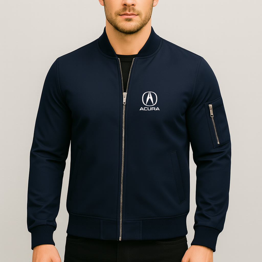 Men’s Acura Car Lightweight Bomber Jacket Windbreaker Softshell Varsity Jacket Coat