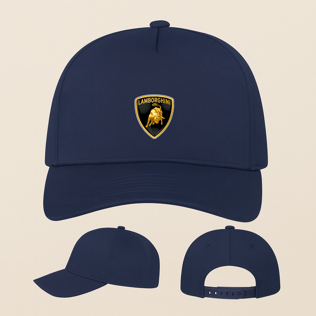 Lamborghini Car Five Panel Twill Snapback Hat