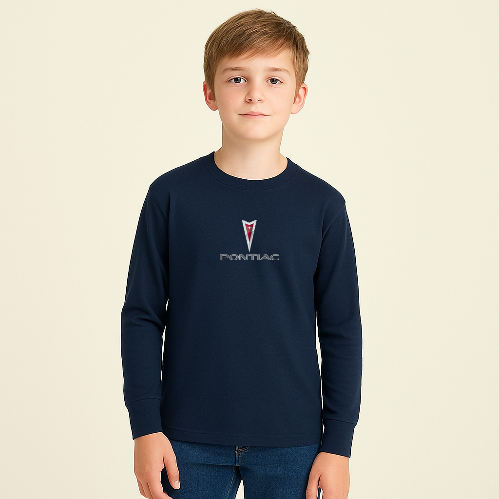 Youth Kids Pontiac Car Long Sleeve T-Shirt