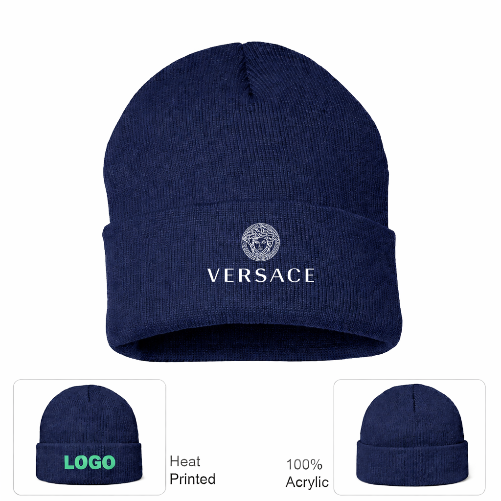 Versace Cuffed Beanie Hat