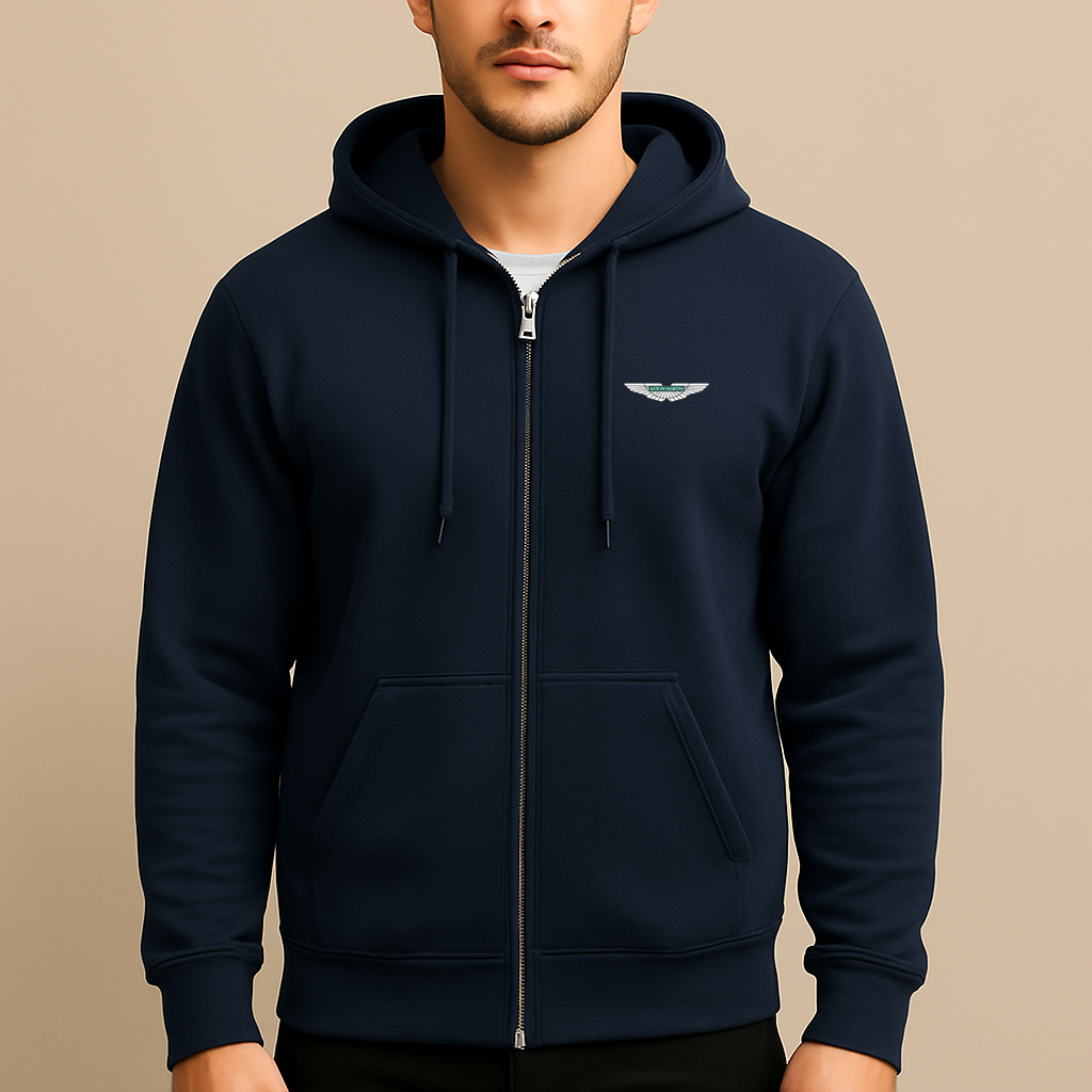 Men's Aston Martin Motorsports Car Zipper Hoodie