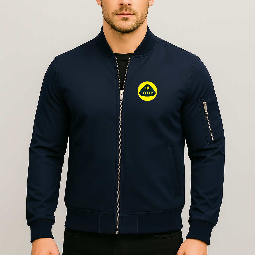 Men’s Lotus Car Lightweight Bomber Jacket Windbreaker Softshell Varsity Jacket Coat