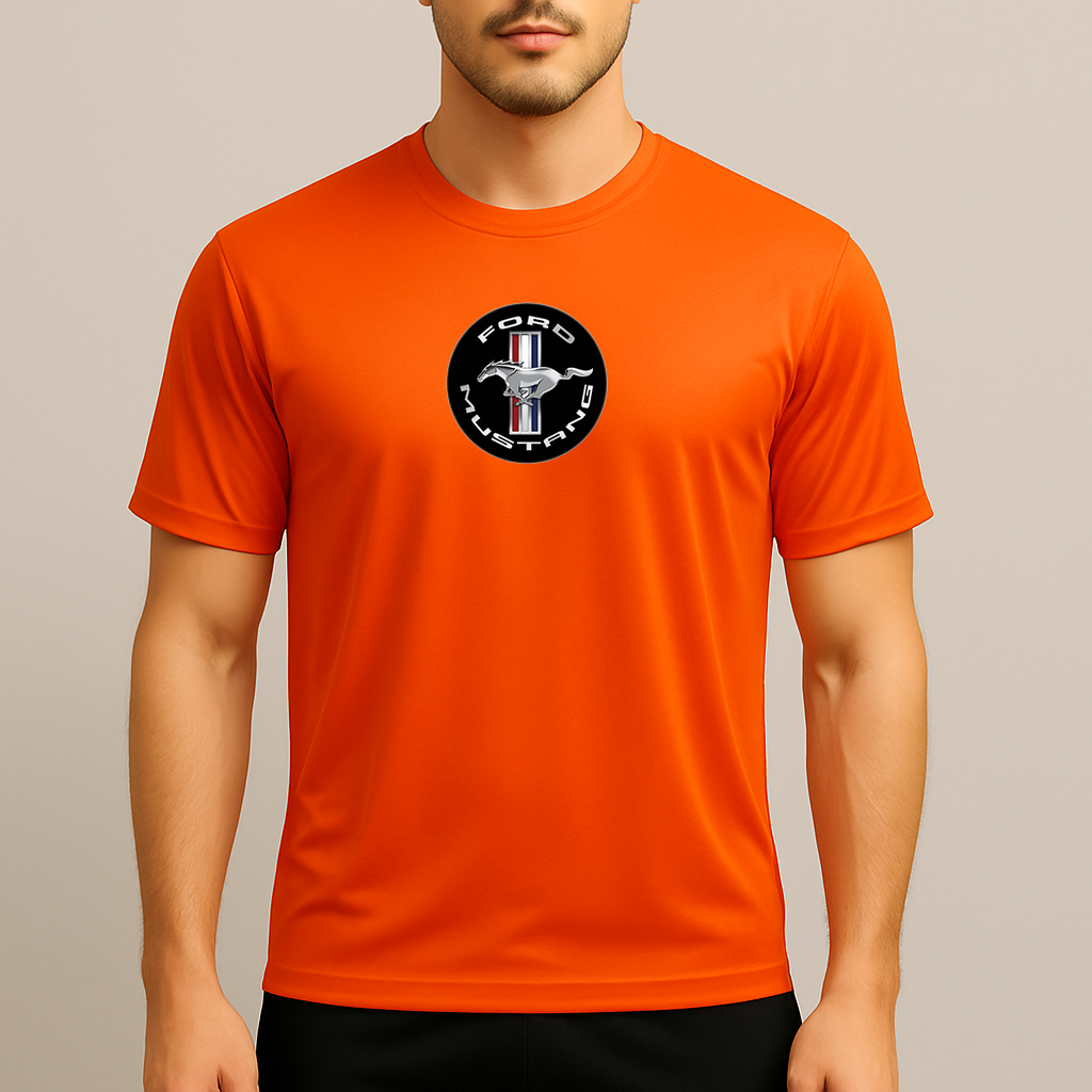 Men’s Ford Mustang Motorsport Car Polyester T-Shirt
