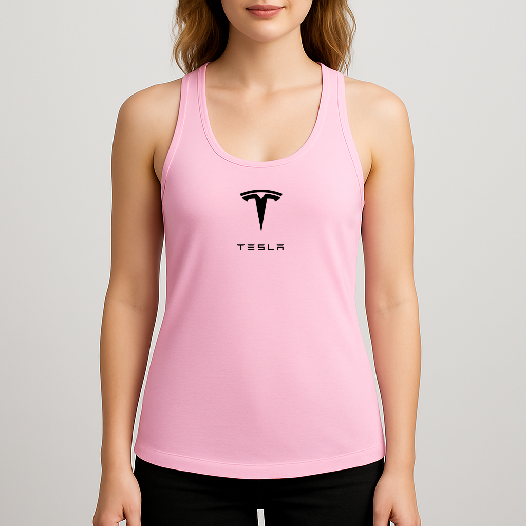 Women's Tesla Motorsports Car Racerback Tank Top