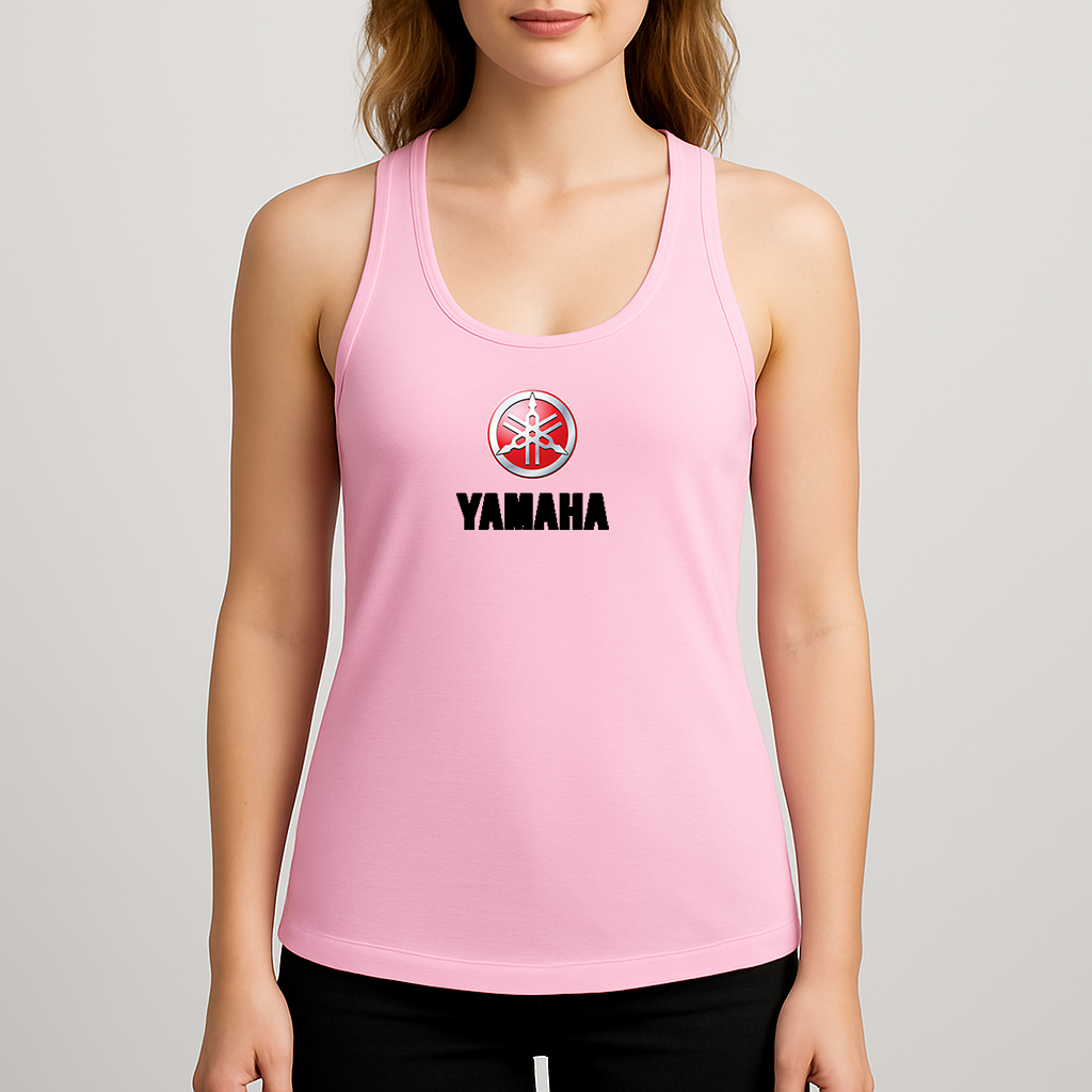 Women's yamaha logo Racerback Tank Top