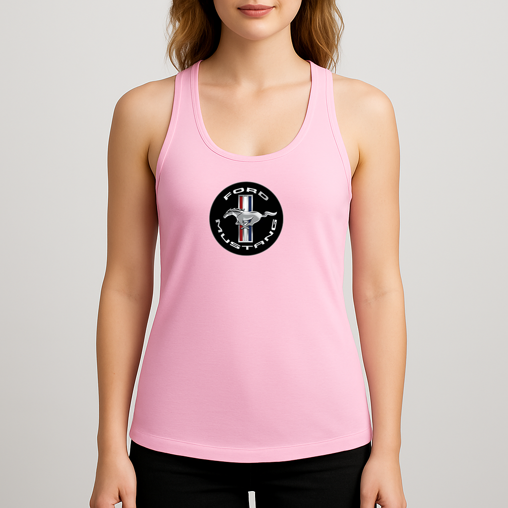 Women's Ford Mustang Motorsport Supercars Racerback Tank Top
