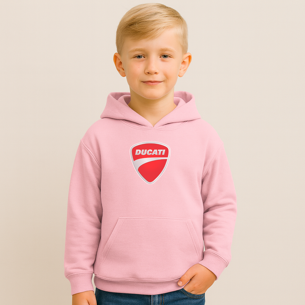 Youth Kids Ducati Motorcycle Car Pullover Hoodie