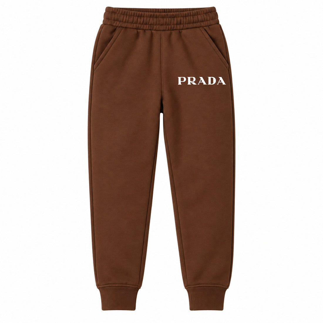 Prada youth jogger sweatpants, Brown, Youth Large ages 10–12