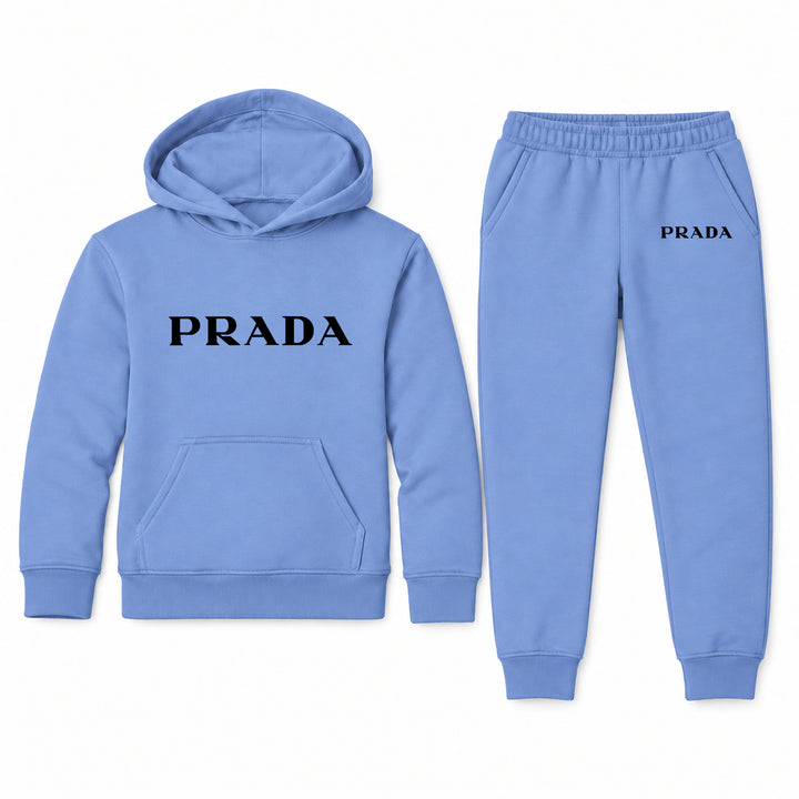 Prada Youth Hoodie Jogger Set | Carolina Blue | Youth Large, ages 10–12