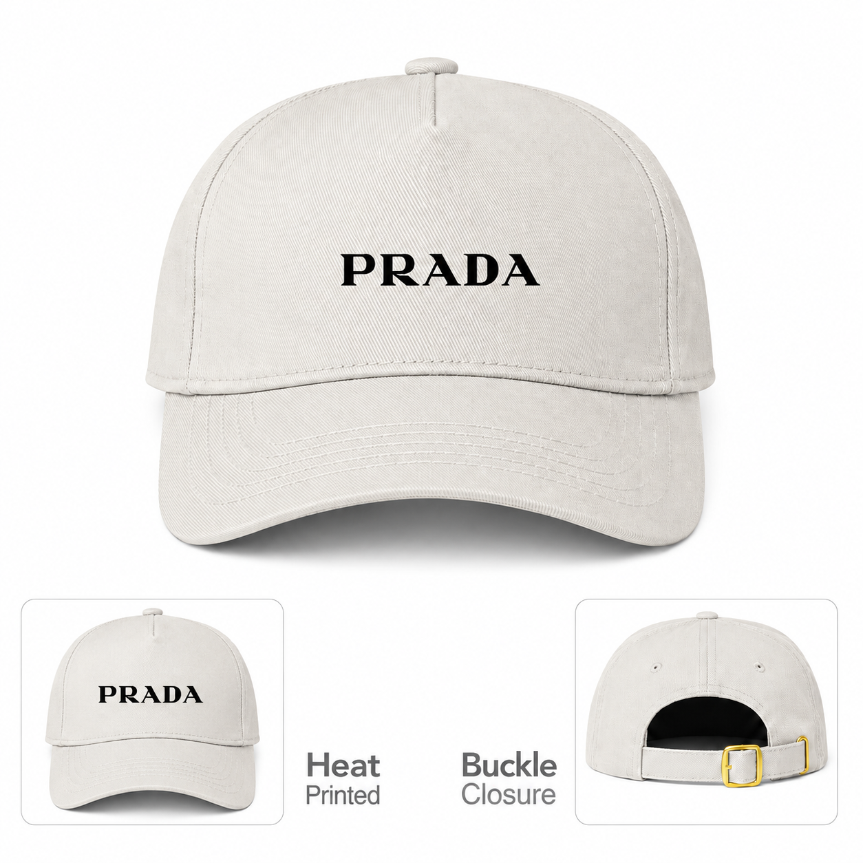 Prada dad baseball cap beige main