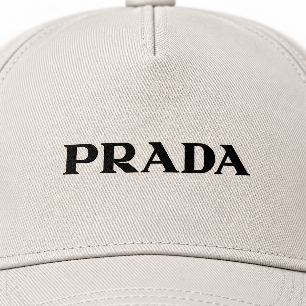 Prada dad baseball cap beige detail