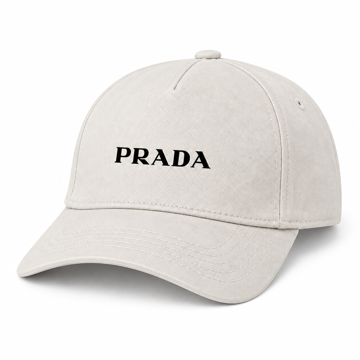 Prada dad baseball cap beige angle