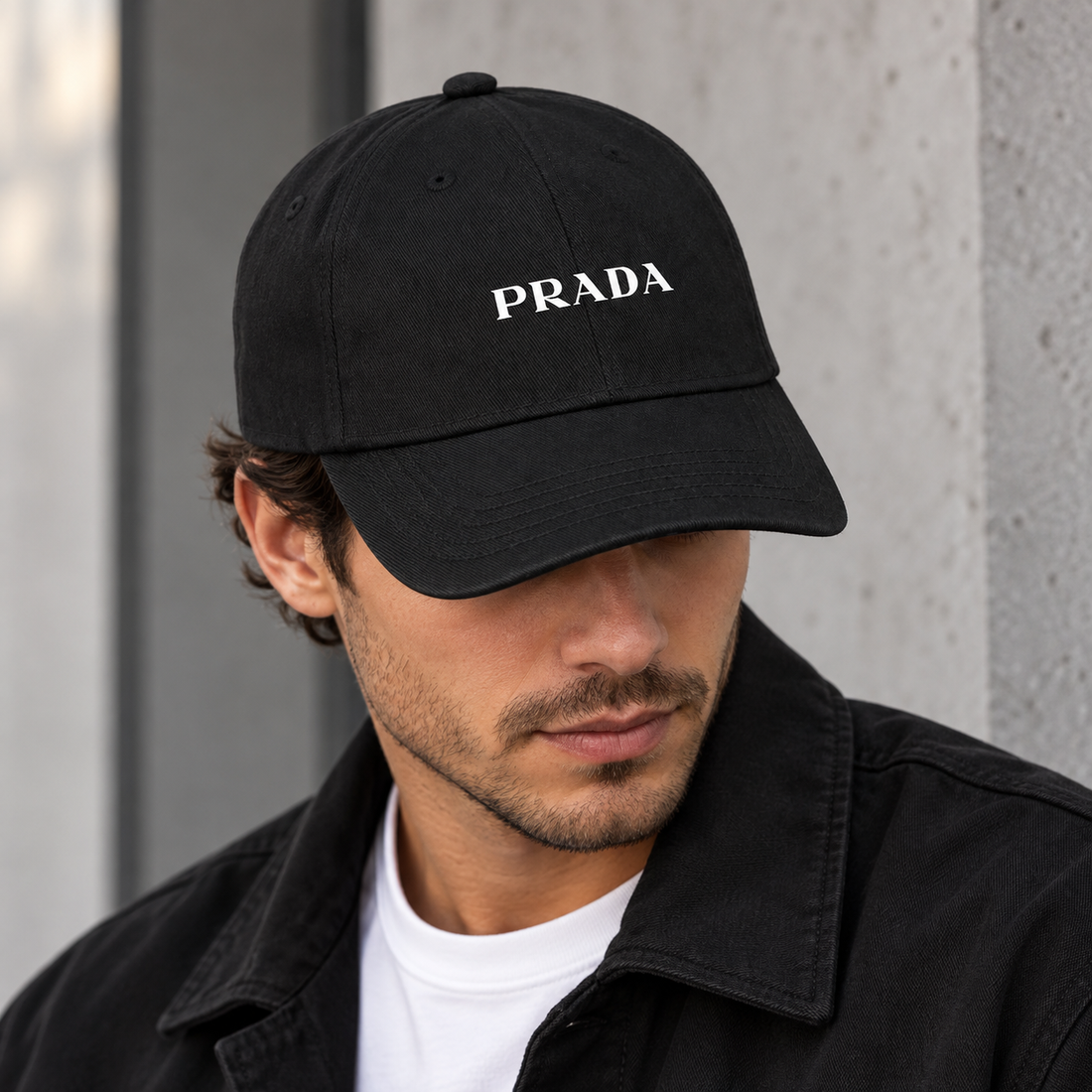 Prada dad baseball cap black lifestyle