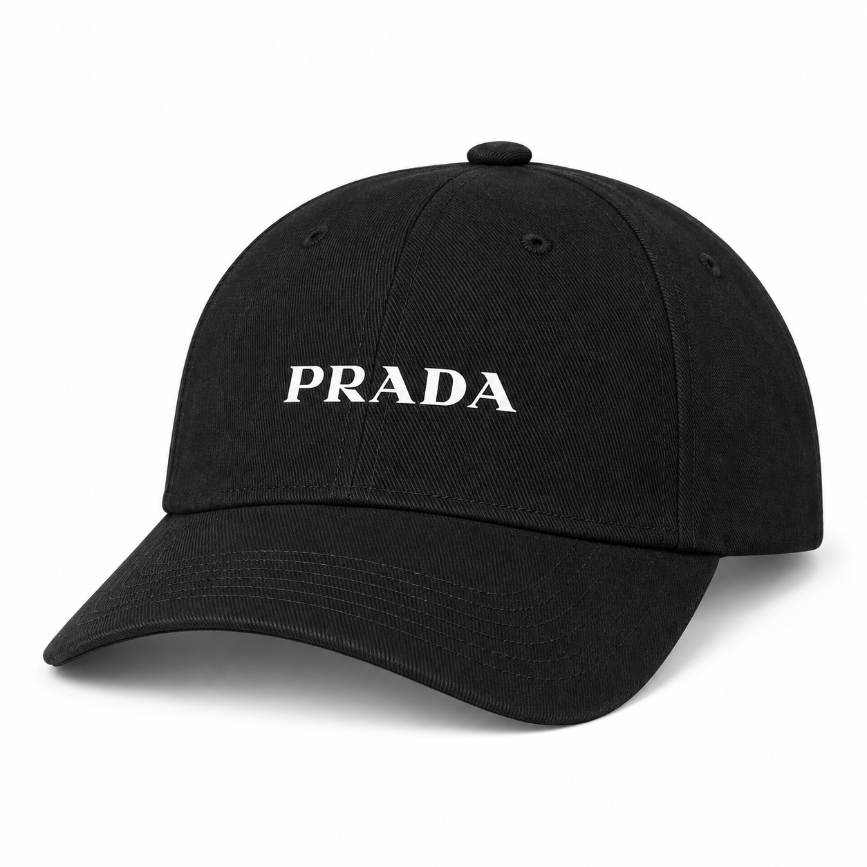 Prada dad baseball cap black angle
