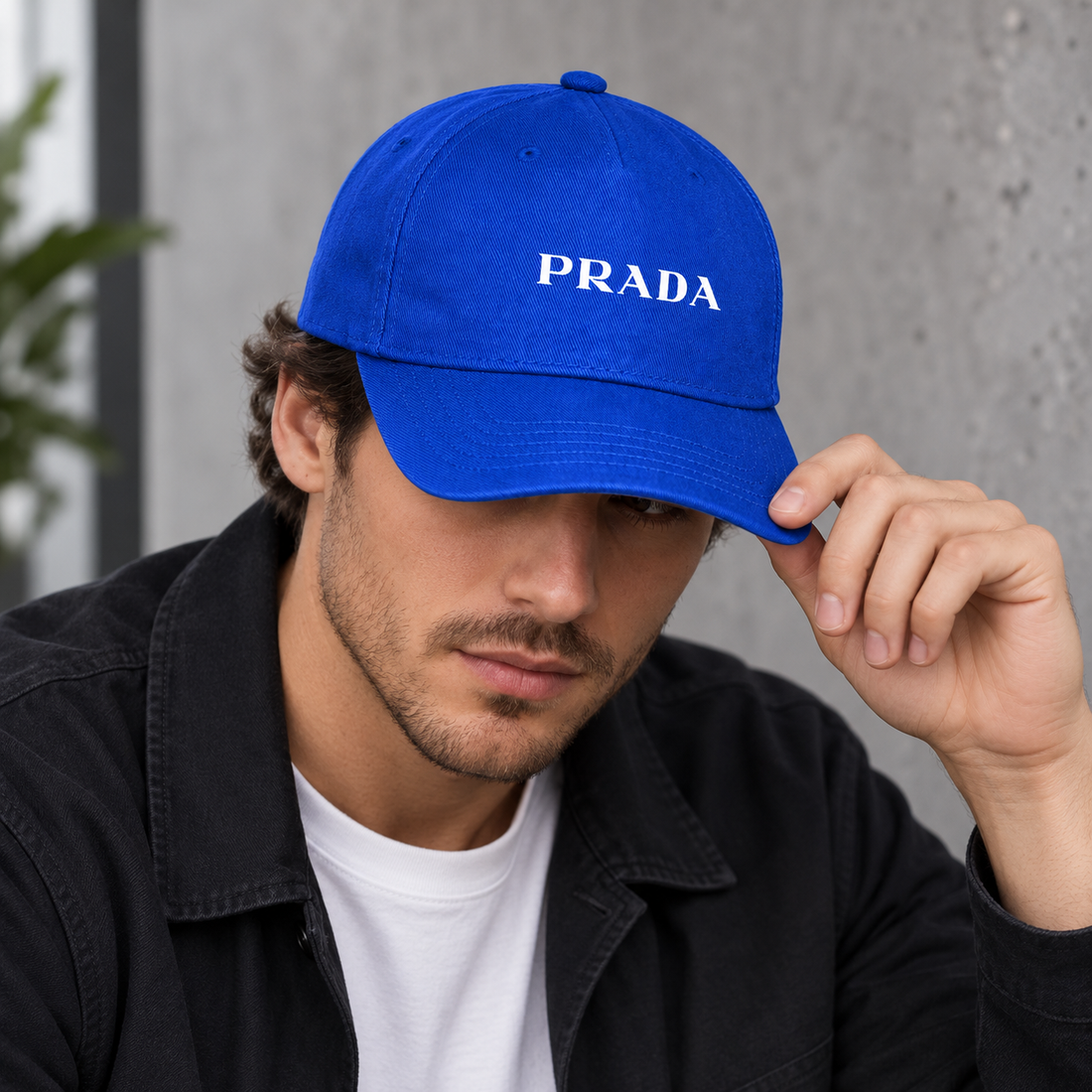 Prada dad baseball cap blue lifestyle