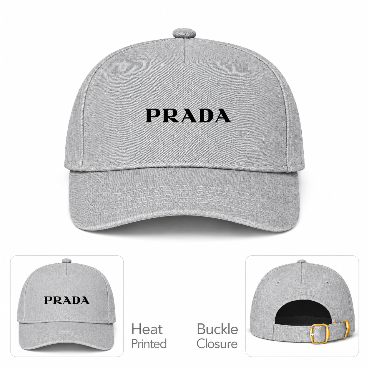 Prada dad baseball cap grey main