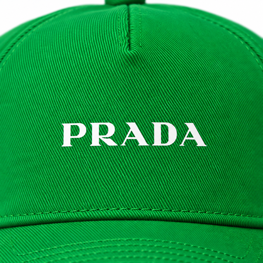 Prada dad baseball cap kelly green detail