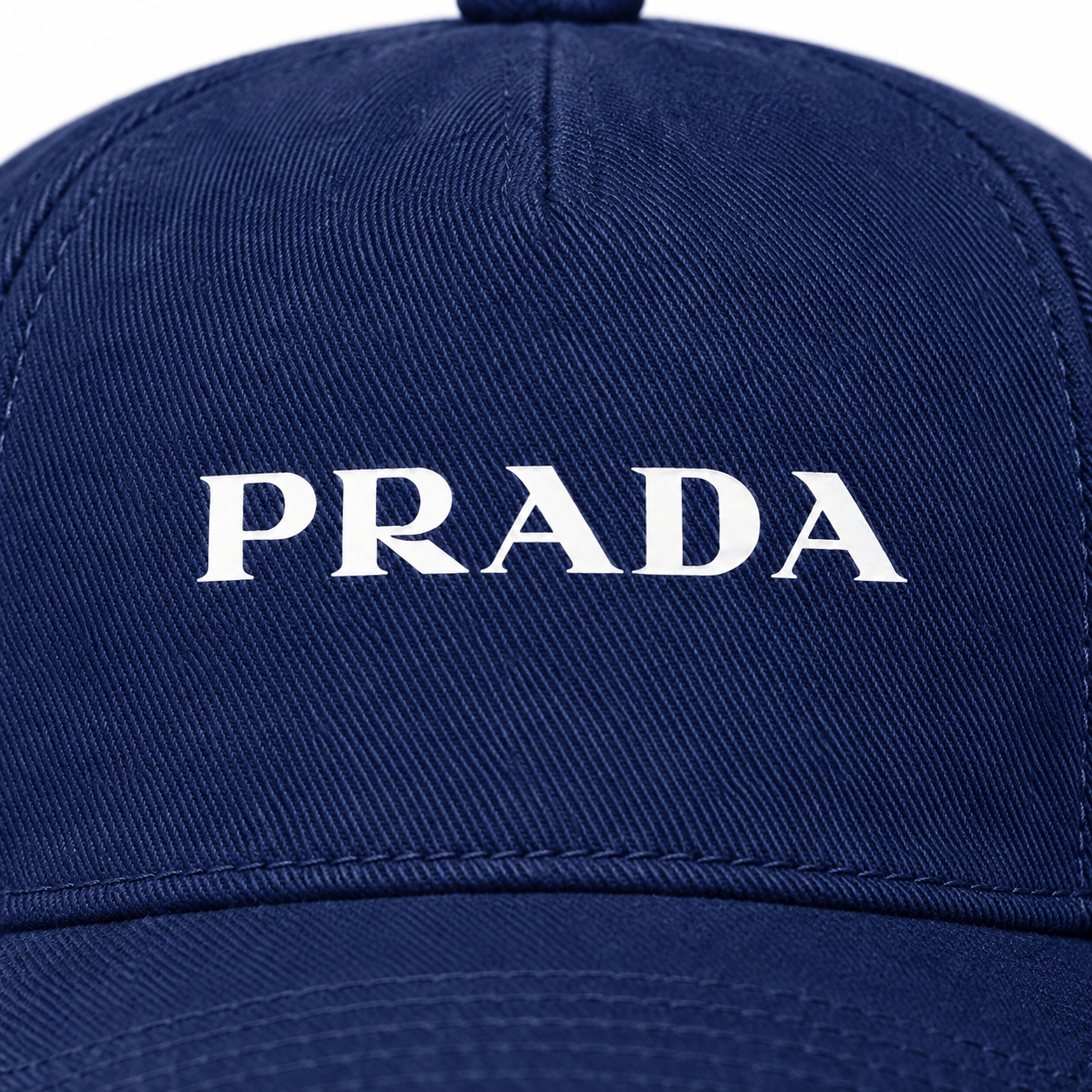 Prada dad baseball cap navy detail