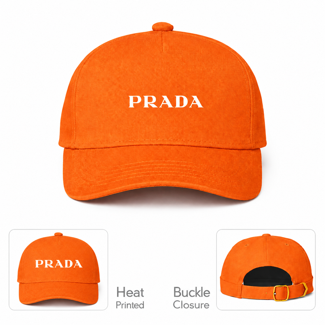 Prada dad baseball cap orange main
